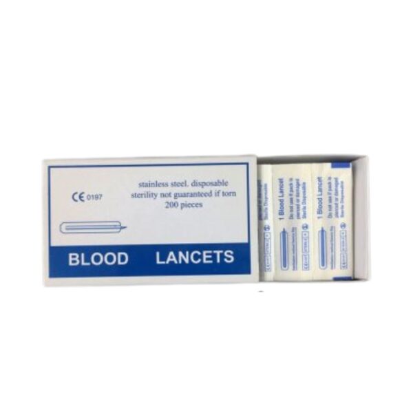 200 Sterile Lancets (Fine, Bevel Tip)