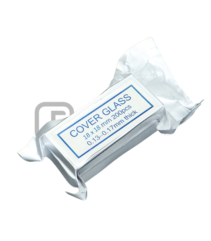 Microscope Cover Glass . 18 x 18mm 200pcs ; Aluminum Foil Packing Microscope Cover Glass: 18x18mm, 200PCS/Aluminum Foil packing - Image 1