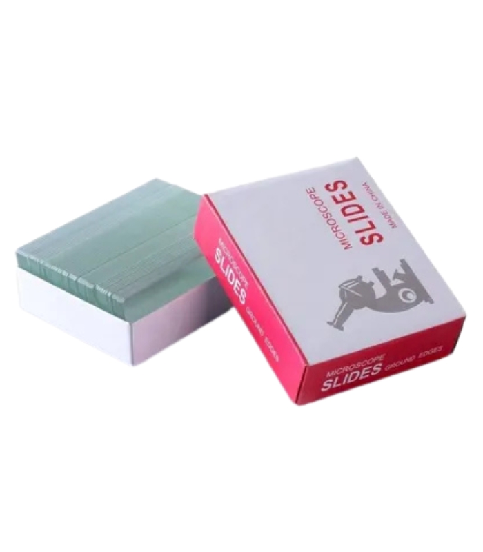Microscopes Slide Grade A , Ground edges Plain 90 corner ( 72pcs , box ) Microscope Slides: Grade A, Ground edges, Plain, 90 corner (72 PCS/BOX) - Image 1